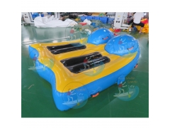 Commercial Inflatable Water Park, Airstream 2 Riders Spin Cycle Flying Boat & Inflatable Water Park China