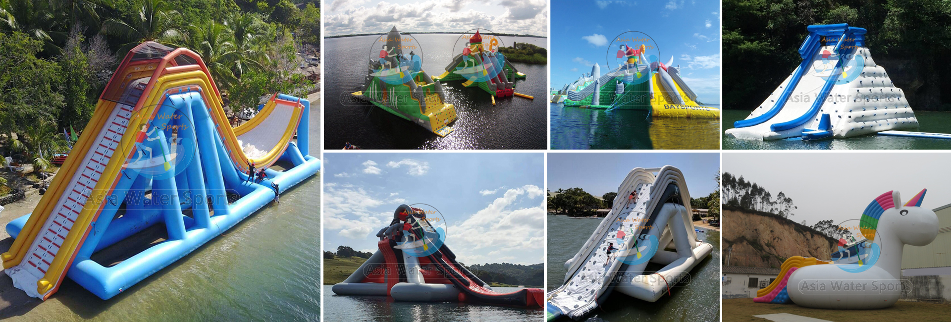 Largest Inflatable Water Park, Freefall Supreme Water Slide & Play Station